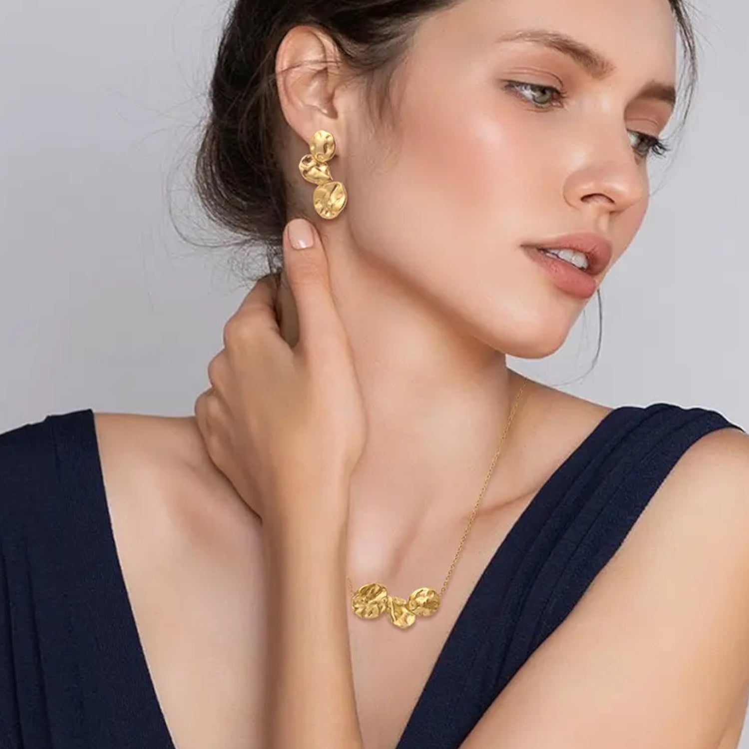 Kolczyki Złote "Blaszki" - Szyk Prezentacja